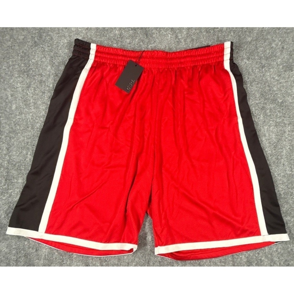 CSG‎ Athletic Shorts Mens 3XL Red Black Active Mesh Training NWT